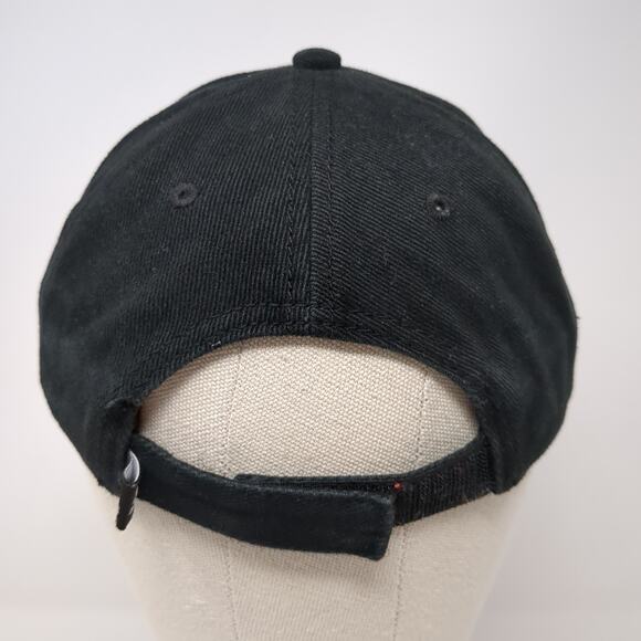 Adidas Strapback Hat Black One Size Adjustable Embroidered 6 Panel Cotton - Picture 6 of 10